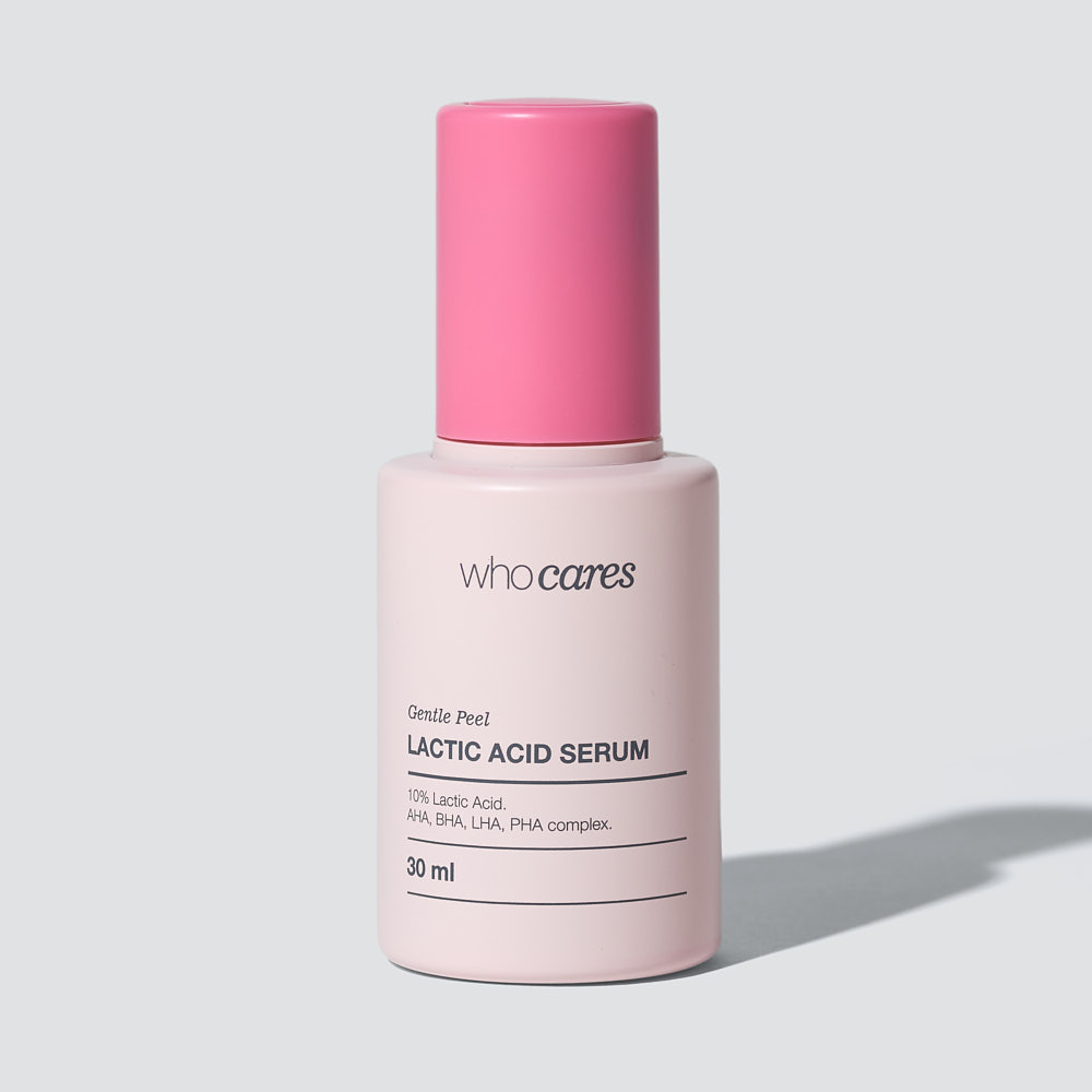 IMG_0934 Незмивна сироватка-пілінг із молочною кислотою Whocares Gentle Peel Lactic Acid Serum , 30 мл - Зображення 1