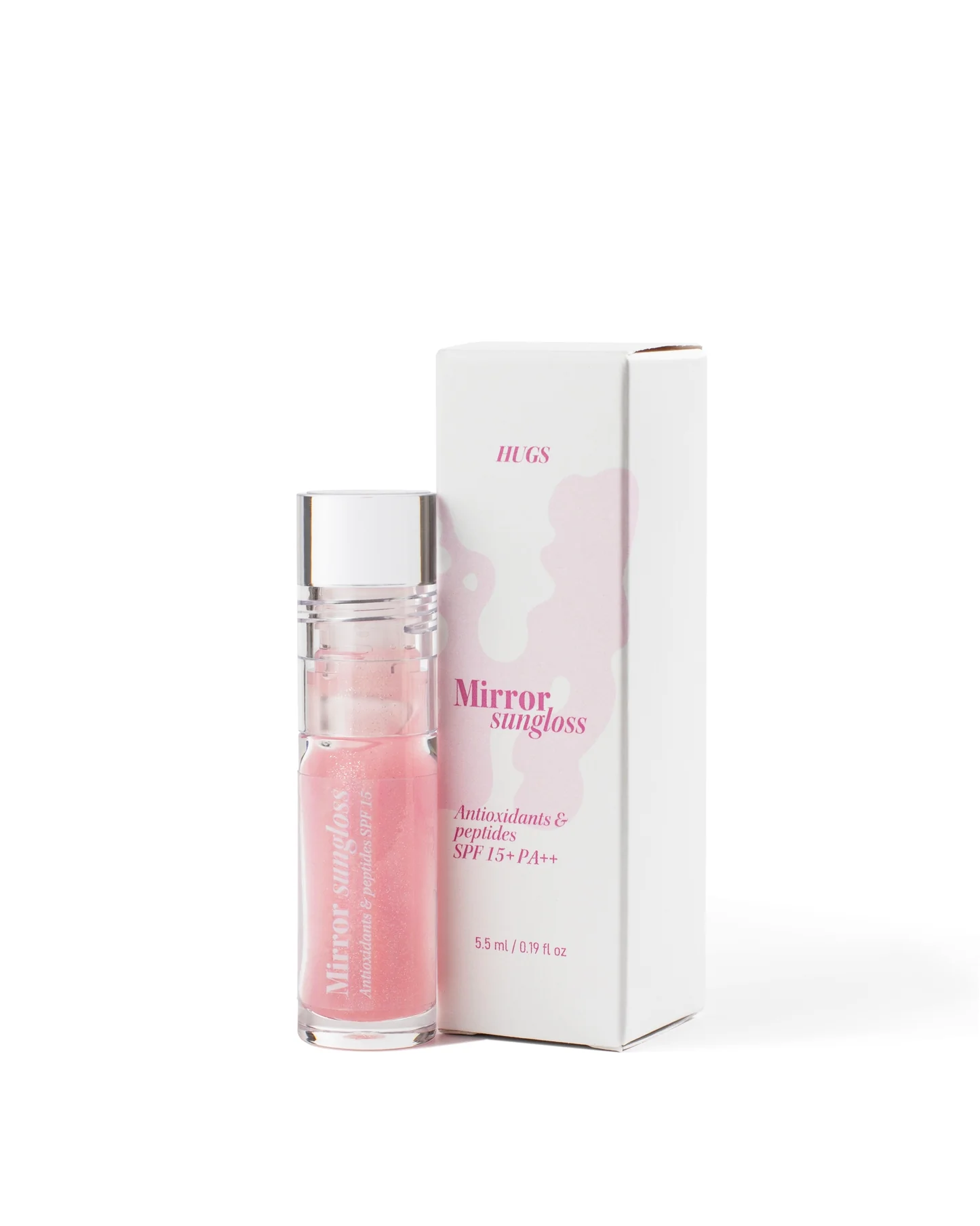 IMG_2214 Сонцезахисний блиск для губ з антиоксидантами та пептидами HUGS Mirror Sungloss Antioxidants & Peptides, 5.5 мл - Зображення 1