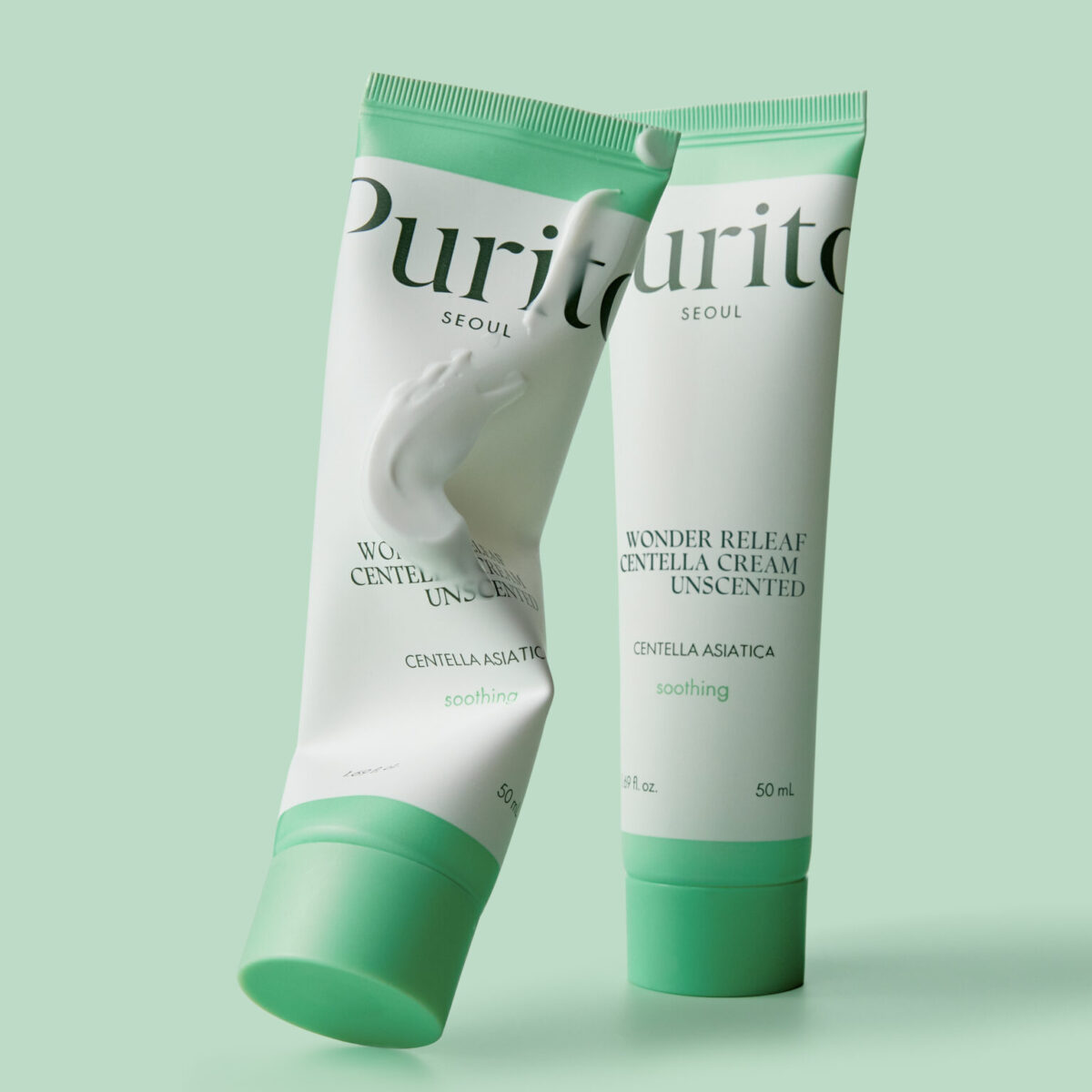 Крем для чутливої шкіри з центеллою без ефірних олій Purito Seoul Wonder Releaf Centella Cream Unscented, 50 мл - Зображення 2