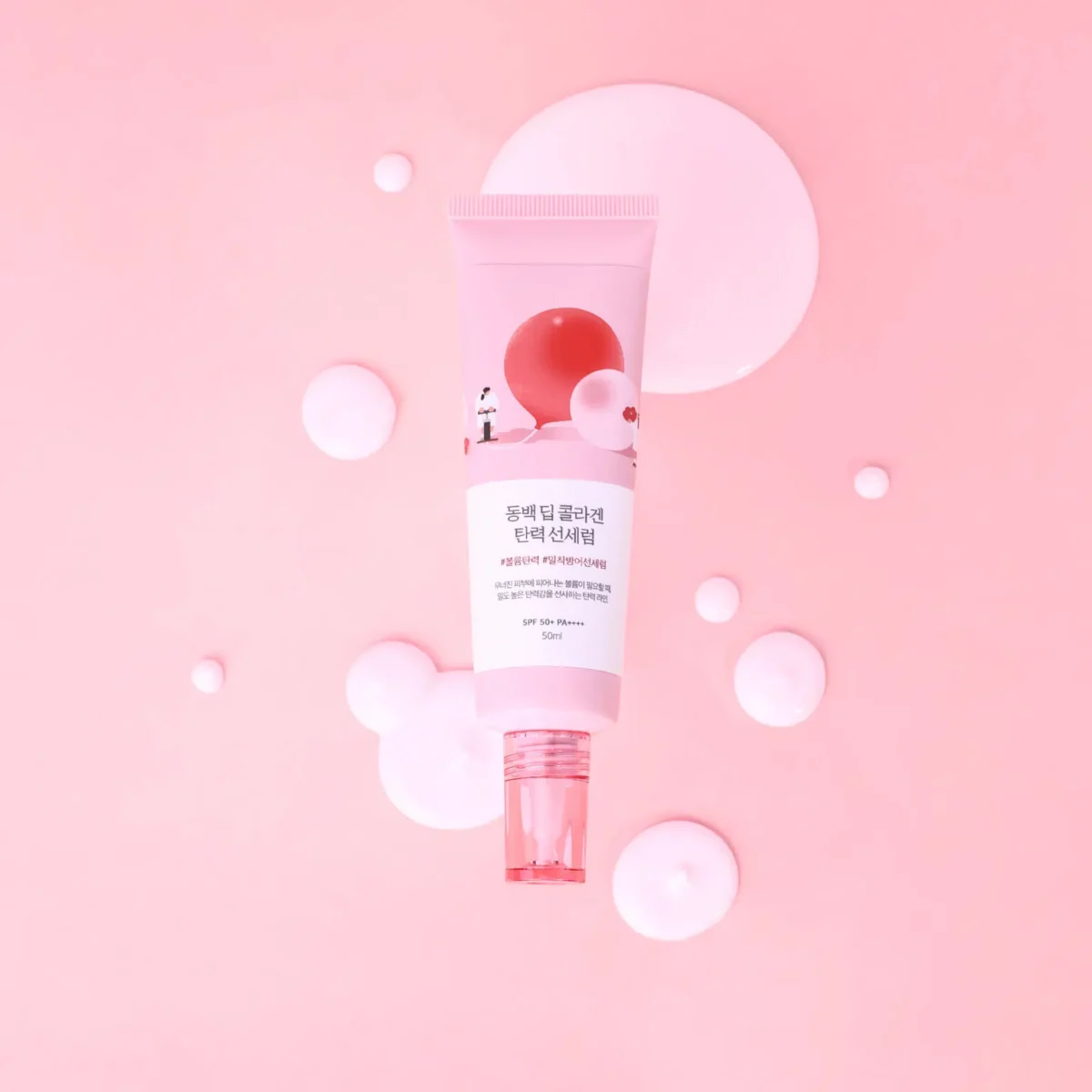 Сонцезахисна сироватка з колагеном ROUND LAB Camellia Deep Collagen Firming Sun Serum, 50 мл - Зображення 2